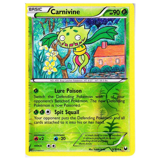 Pokemon - Black & White - Dark Explorers - (Reverse Holo) Carnivine - 5/108