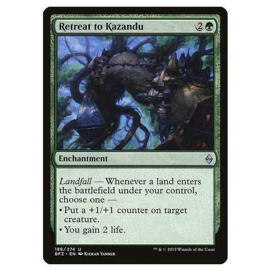 Magic The Gathering - Battle For Zendikar - Retreat To Kazandu - 186/274 (Foil)