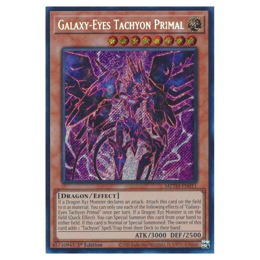 Yu-Gi-Oh! - Maze of the Master - Galaxy-Eyes Tachyon Primal (Secret Rare) MZTM-EN011
