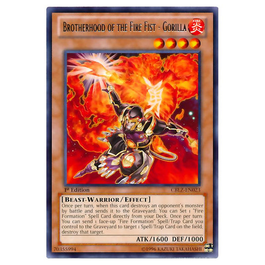 Yu-Gi-Oh! - Cosmo Blazer - Brotherhood of the Fire Fist - Gorilla (Rare) CBLZ-EN023