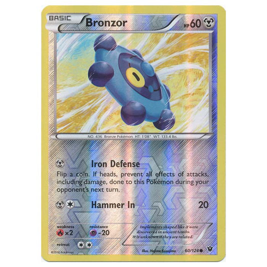 Pokemon - XY - Fates Collide (Reverse Holo) - Bronzor - 60/124