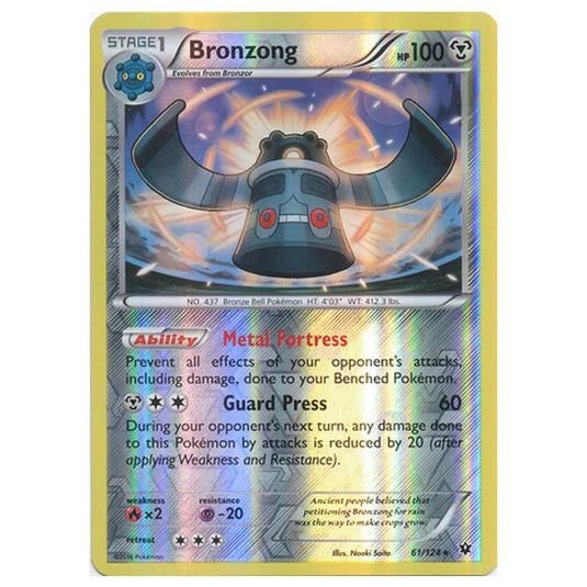 Pokemon - XY - Fates Collide (Reverse Holo) - Bronzong - 61/124