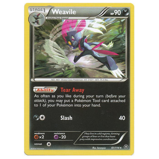 Pokemon - XY - Steam Siege - Weavile - 61/114