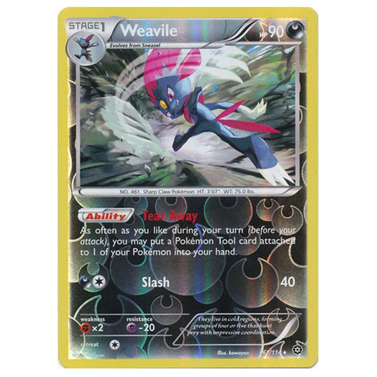 Pokemon - XY - Steam Siege - (Reverse Holo) Weavile - 61/114