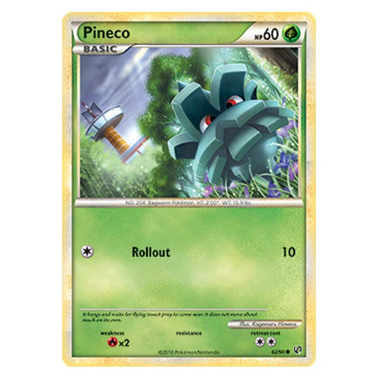 Pokemon - HGSS Undaunted - Pineco - 62/90
