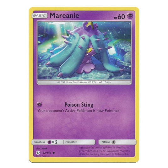 Pokemon - Sun & Moon - Base Set - Mareanie - 62/149
