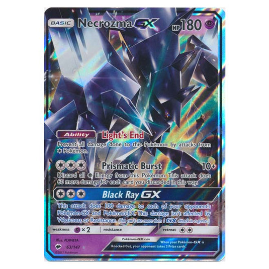 Pokemon - Sun & Moon - Burning Shadows - Necrozma-GX - 63/147
