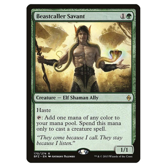 Magic The Gathering - Battle For Zendikar - Beastcaller Savant - 170/274