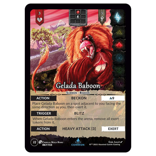 Genesis Battle of Champions - Welcome to Jaelara - Gelada Baboon (Common) J2067