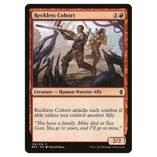 Magic The Gathering - Battle For Zendikar - Reckless Cohort - 152/274 (Foil)