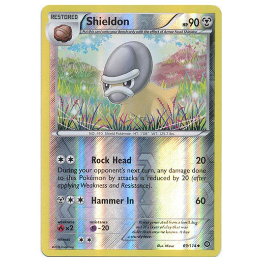 Pokemon - XY - Steam Siege - (Reverse Holo) Shieldon - 69/114
