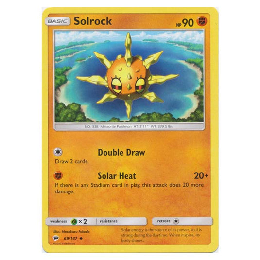 Pokemon - Sun & Moon - Burning Shadows - Solrock - 69/147