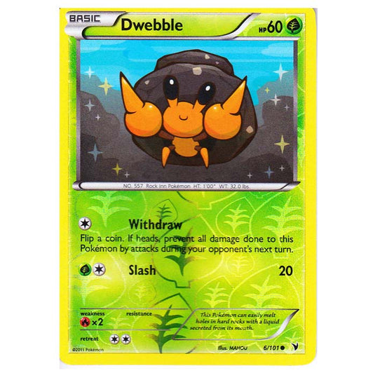 Pokemon - Black & White - Noble Victories - (Reverse Holo) - Dwebble 6/101