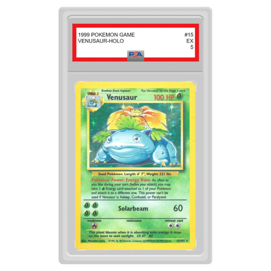 Pokemon - Base Set - Venusaur - 15/102 (Graded Card)