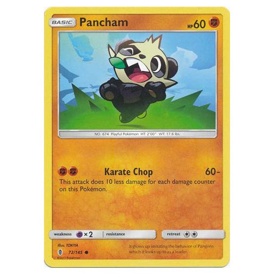 Pokemon - Sun & Moon - Guardians Rising - Pancham - 72/145