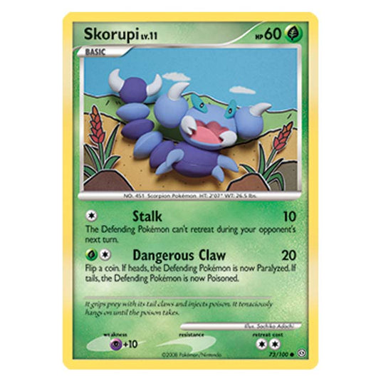 Pokemon - Diamond And Pearl Stormfront - Skorupi - 73/100