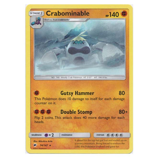Pokemon - Sun & Moon - Burning Shadows - Crabominable - 74/147