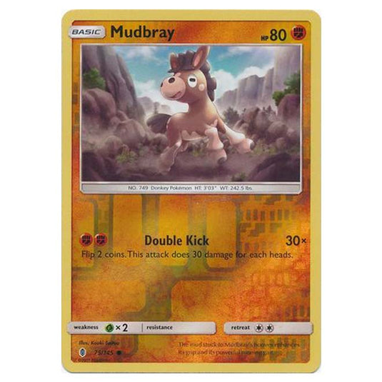 Pokemon - Sun & Moon - Guardians Rising - (Reverse Holo) - Mudbray - 75/145