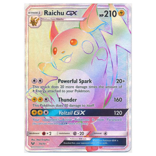 Pokemon - Shining Legends - Raichu-GX (Full Art) Hyper Rare - 75/73