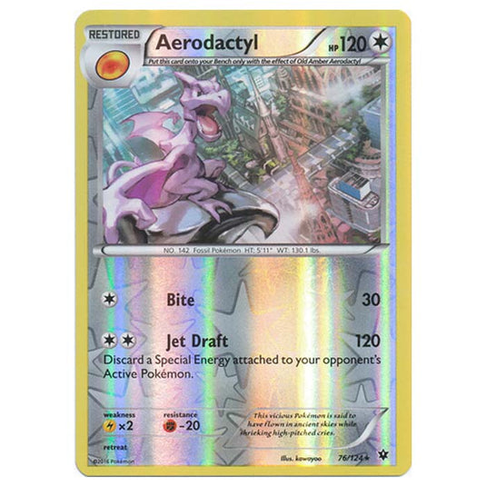 Pokemon - XY - Fates Collide (Reverse Holo) - Aerodactyl - 76/124