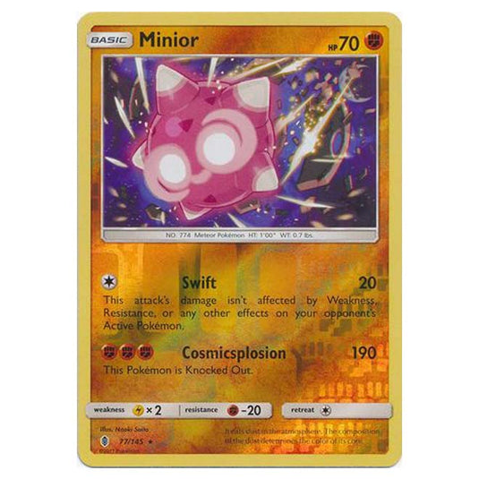 Pokemon - Sun & Moon - Guardians Rising - (Reverse Holo) - Minior - 77/145