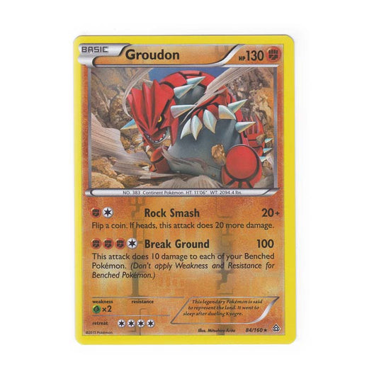 Pokemon - XY Primal Clash - (Reverse Holo) - Groudon - 84/160