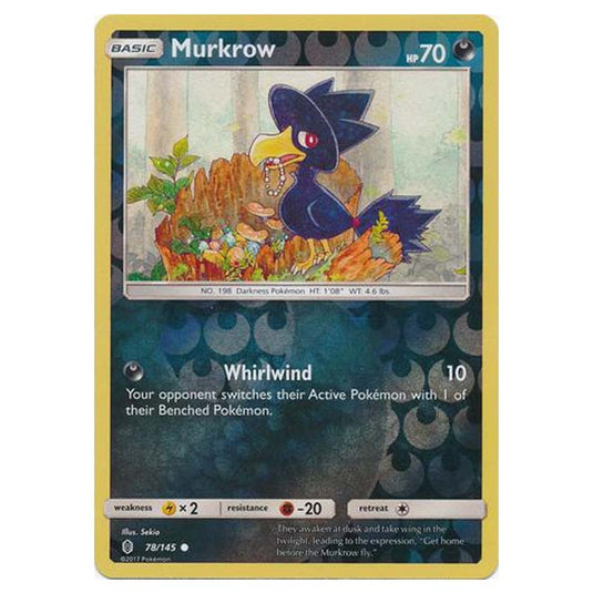 Pokemon - Sun & Moon - Guardians Rising - (Reverse Holo) - Murkrow - 78/145