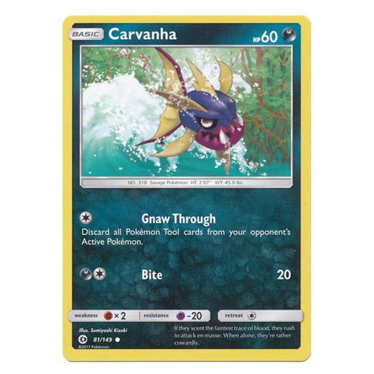 Pokemon - Sun & Moon - Base Set - Carvanha - 81/149