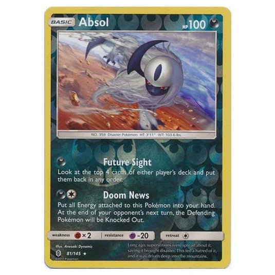 Pokemon - Sun & Moon - Guardians Rising - (Reverse Holo) - Absol - 81/145