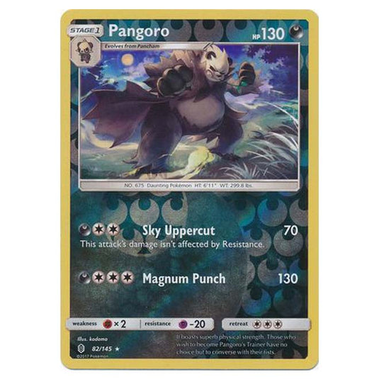 Pokemon - Sun & Moon - Guardians Rising - (Reverse Holo) - Pangoro - 82/145