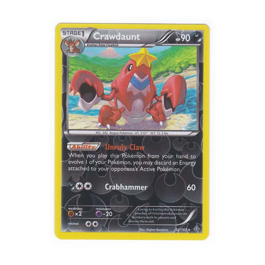 Pokemon - XY Primal Clash - (Reverse Holo) - Crawdaunt - 92/160