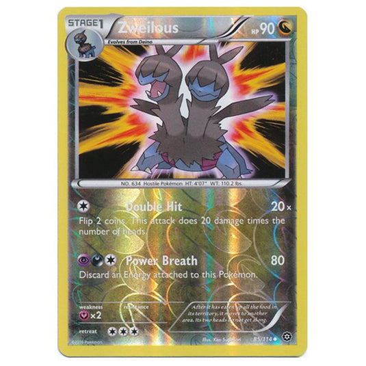 Pokemon - XY - Steam Siege - (Reverse Holo) Zweilous - 85/114
