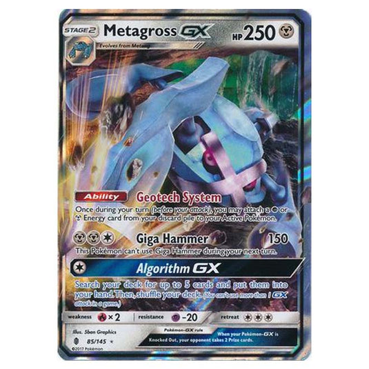 Pokemon - Sun & Moon - Guardians Rising - Metagross-GX - 85/145