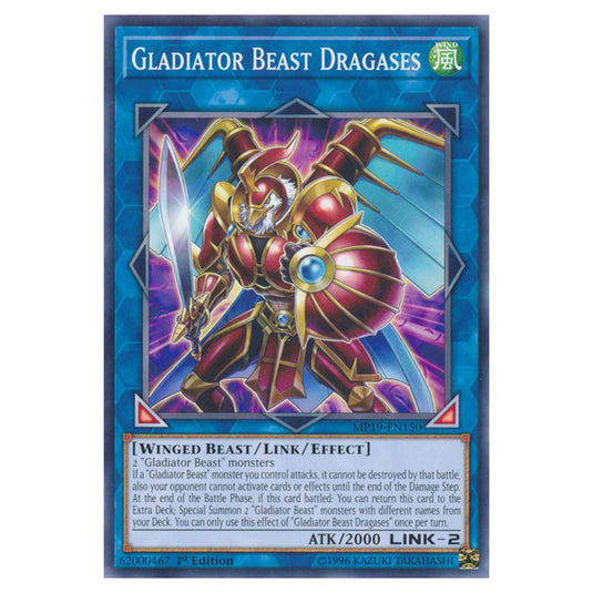 Yu-Gi-Oh! - 2019 Gold Sarcophagus Tin Mega Pack - Gladiator Beast Dragases (Common) MP19-EN150
