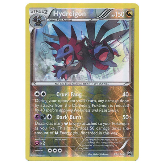 Pokemon - XY - Steam Siege - (Reverse Holo) Hydreigon - 86/114