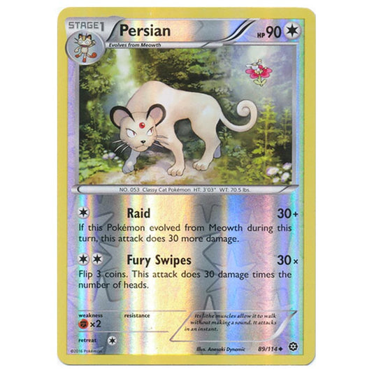 Pokemon - XY - Steam Siege - (Reverse Holo) Persian - 89/114