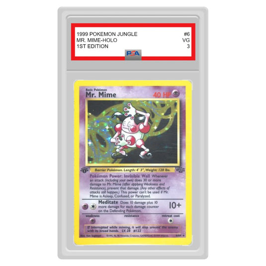 Pokemon - Jungle - Mr. Mime (1st Edition) - 6/64 (Graded Card)