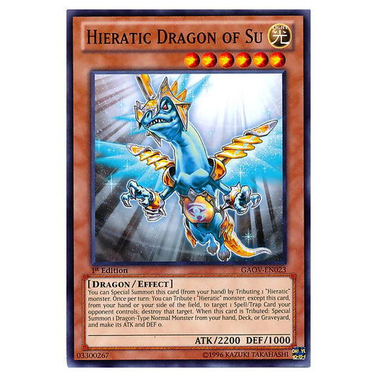 Yu-Gi-Oh! - Galactic Overlord - Hieratic Dragon of Su (Common) GAOV-EN023