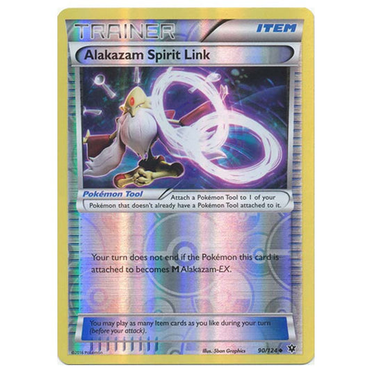 Pokemon - XY - Fates Collide (Reverse Holo) - Alakazam Spirit Link - 90/124