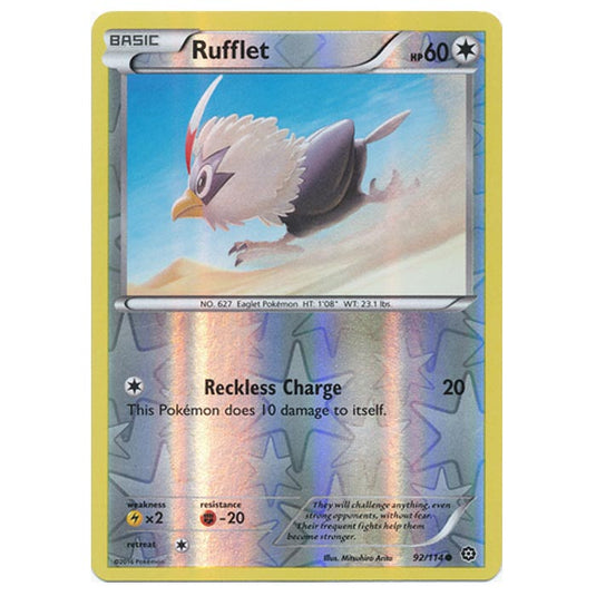 Pokemon - XY - Steam Siege - (Reverse Holo) Rufflet - 92/114