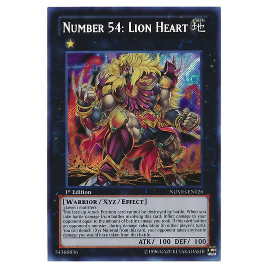 Yu-Gi-Oh! - Number Hunters - Number 54: Lion Heart (Secret Rare) NUMH-EN026