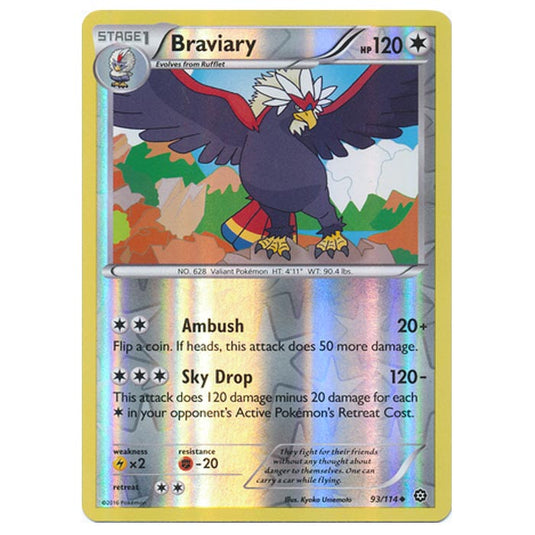 Pokemon - XY - Steam Siege - (Reverse Holo) Braviary - 93/114