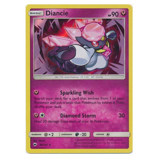 Pokemon - Sun & Moon - Burning Shadows - Diancie - 94/147