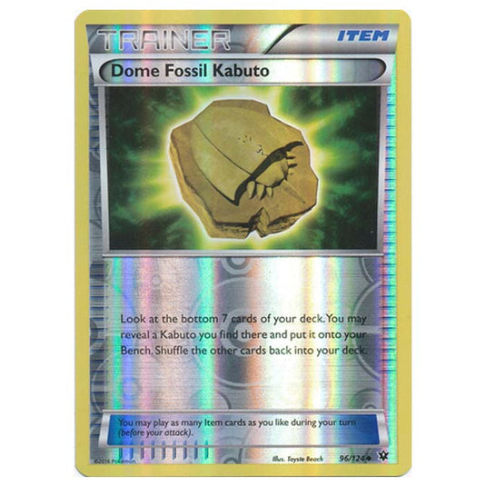 Pokemon - XY - Fates Collide (Reverse Holo) - Dome Fossil Kabuto - 96/124