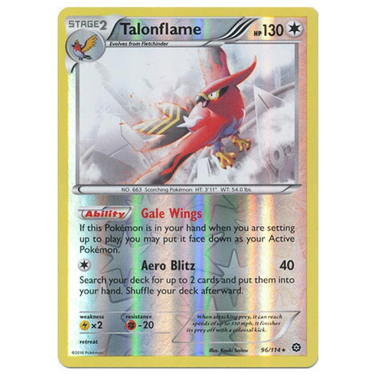 Pokemon - XY - Steam Siege - (Reverse Holo) Talonflame - 96/114