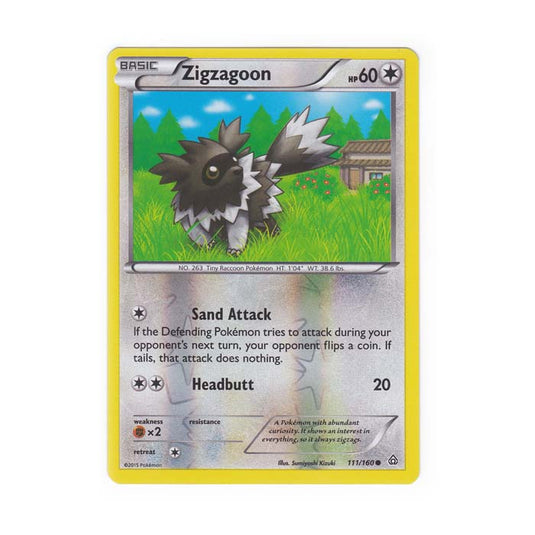 Pokemon - XY Primal Clash - (Reverse Holo) - Zigzagoon - 111/160