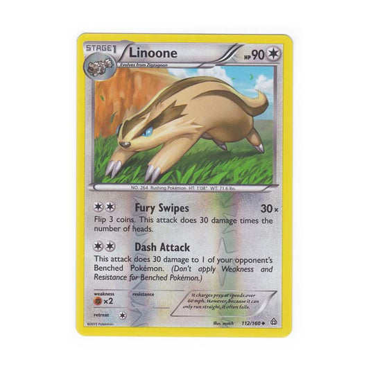 Pokemon - XY Primal Clash - (Reverse Holo) - Linoone - 112/160