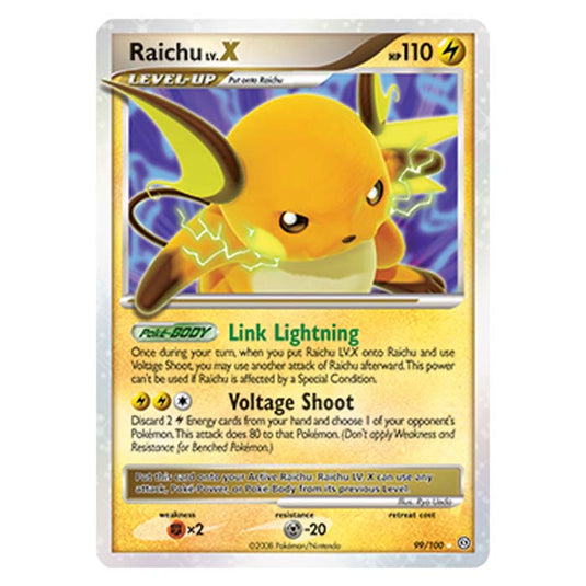 Pokemon - Diamond And Pearl Stormfront - Raichu LV X - 99/100