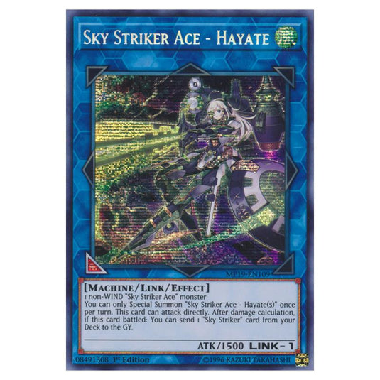 Yu-Gi-Oh! - 2019 Gold Sarcophagus Tin Mega Pack - Sky Striker Ace - Hayate (Prismatic Secret Rare) MP19-EN109