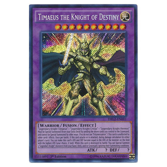 Yu-Gi-Oh! - Dragons of Legend 2 - Timaeus the Knight of Destiny (Secret Rare) DRL2-EN001